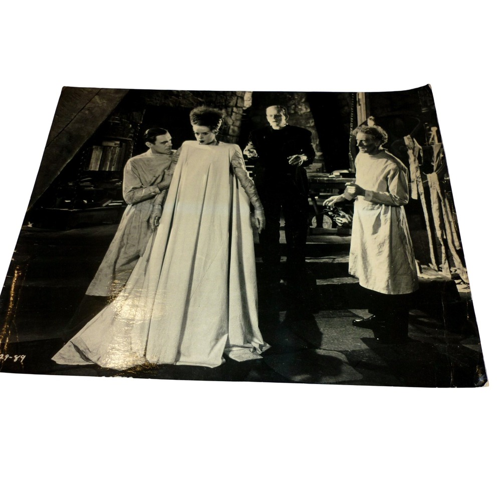 Vintage 1972 Bride Frankenstein Photo Print Elsa Lanchester Boris Karloff‎ #188